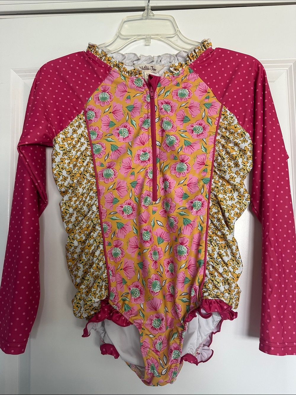 Matilda Jane Pink & Yellow Floral Ruffle One-Piece